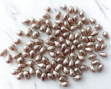6x9mm Side Drilled Teardrops Mercury Glass on Pink Glass Drop Bead Antique Silver Coated Finish 0EVE1431