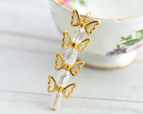 Gold Plated Wings Spacer Beads Butterfly Wings Fairy Wings or Angel Wings 00EVE938