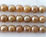 8mm Druk Beads Beige Champagne Czech Glass Round Beads Semi Opaque Gold Brown Finish Beads Earth Tones 0EVE2688