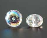 6x8mm Rondelle Beads Crystal Clear AB Czech Glass Fire Polished Beads 0EVE1621