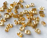 304 Stainless Steel Gold Plated Earring Stopper Butterfly Ear Nut for Earring Post 6x4mm Gold Earring Backs 50 Pieces 0EVE2084